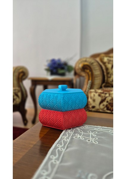 Modern Tasarımlı Kapaklı Takı ve Aksesuar Kutusu – 3D Dekoratif Saklama Kutusu indirimleri