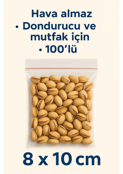 100’LÜ Buzdolabı Kilitli Torba Poşet Dondurucu Ikramlık Çerez Davet Kına Hediyelik Poşeti 8X10 cm fırsatları