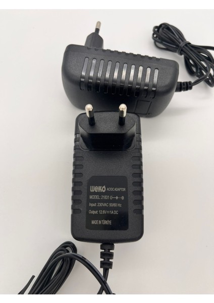 3s 1A 12.6V Lityum Şarj Adaptörü 5,5x2,5 Uçlu Priz Tipi