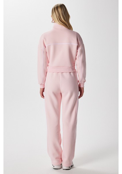 Kadın Lexi Içi Polarlı Şeritli Pembe Alt Üst Eşofman Takımı indirimleri