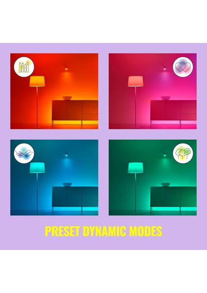 Akıllı LED Ampul E14 4'lü Set | 16 Milyon Renk, Dim Edilebilir, Wifi & Bluetooth Kontrollü, Uyumlu Uygulama ve Sesli Komut ile Akıllı Aydınlatma | 40W (470 Lm) indirimleri