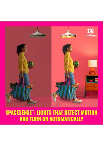 Akıllı LED Ampul E14 4'lü Set | 16 Milyon Renk, Dim Edilebilir, Wifi & Bluetooth Kontrollü, Uyumlu Uygulama ve Sesli Komut ile Akıllı Aydınlatma | 40W (470 Lm)