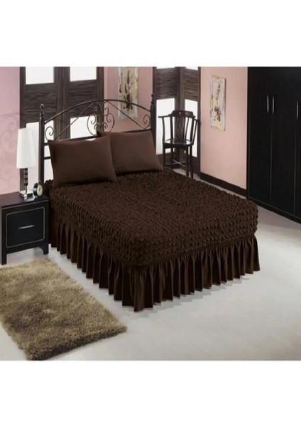 Etekli Çarşaf Yatak Örtüsü Bürümcük Kumaş Lastikli Esnek (1 Adet)