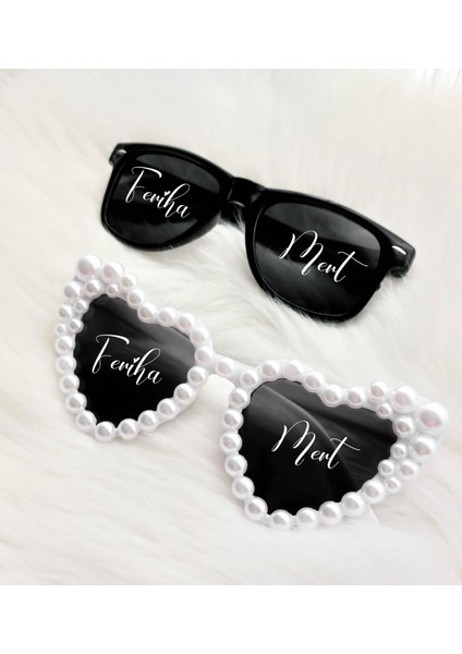 Kişiye Özel Isim Yazılı Gözlük | Bride Groom Gözlüğü | Nişan, Kına, Bekarlığa Veda, Düğün Aksesuarı