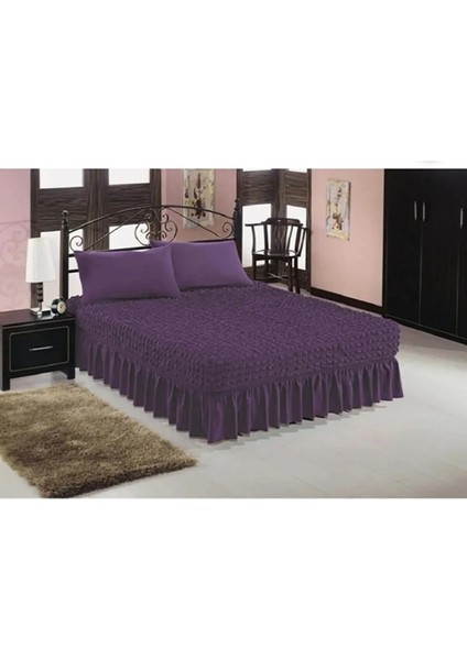 Etekli Çarşaf Yatak Örtüsü Bürümcük Kumaş Lastikli Esnek (1 Adet)