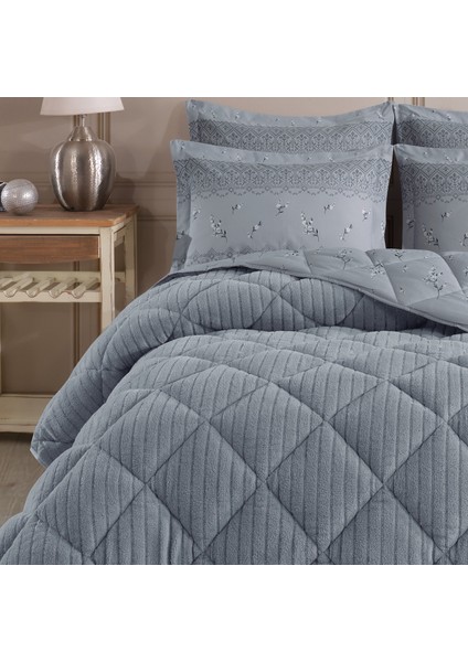 Striped Jakarlı Wellsoft Tek Kişilik Uyku Seti Lastikli Çarşaflı 3 Parça