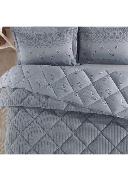 Striped Jakarlı Wellsoft Tek Kişilik Uyku Seti Lastikli Çarşaflı 3 Parça indirimleri