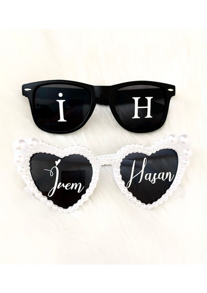 Kişiye Özel Isim Yazılı Gözlük | Bride Groom Gözlüğü | Nişan, Kına, Bekarlığa Veda, Düğün Aksesuarı fırsatları