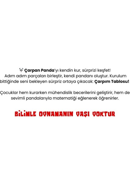 Çarpan Panda – Eğitici Ahşap Çarpım Tablosu Oyuncağı | Matematik Öğrenme Seti Junior Da Vinci