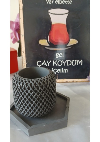 2 Parça Saksı, Vazo, Biblo