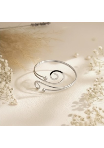 Sevil Gülgün Atelier Gümüş Kaplama Kristal Taşlı Statement Pazu Kol Bandı Manşeti fiyatları