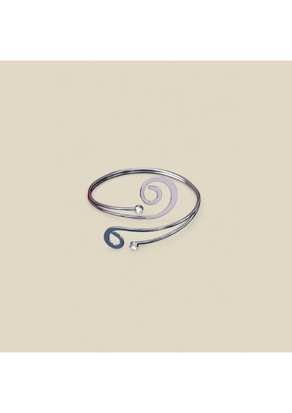 Sevil Gülgün Atelier Gümüş Kaplama Kristal Taşlı Statement Pazu Kol Bandı Manşeti fırsatları