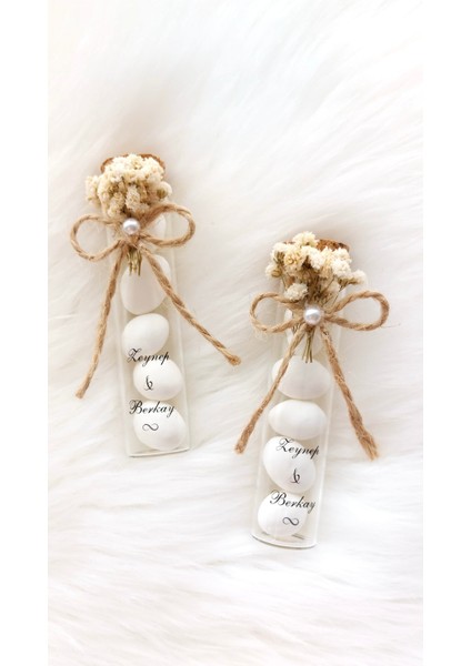 25 Adet Cam Tüpte Draje Şeker Hediyelik – Söz, Nişan, Nikah, Kına ve Özel Günler Için Özel Tasarım modelleri