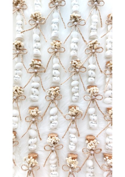 25 Adet Cam Tüpte Draje Şeker Hediyelik – Söz, Nişan, Nikah, Kına ve Özel Günler Için Özel Tasarım fırsatları