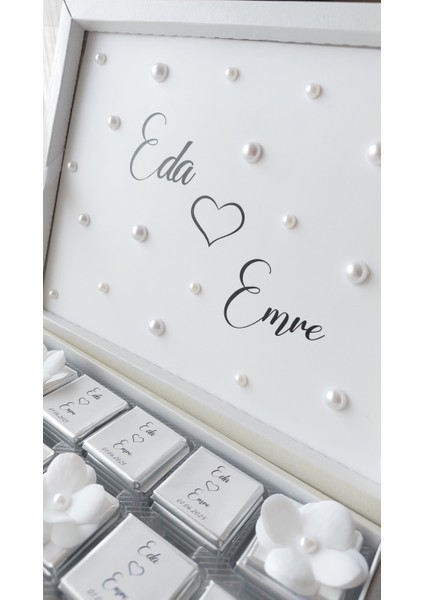 Incili Tasarım Söz Nişan Kız Isteme Çikolatası 72 Adet Madlen Çikolata modelleri