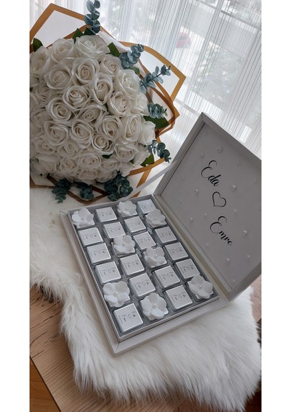 Incili Tasarım Söz Nişan Kız Isteme Çikolatası 72 Adet Madlen Çikolata indirimleri