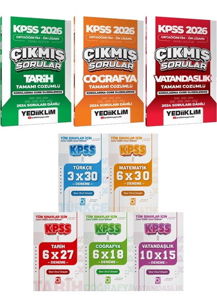 2026 Ortaöğretim Ön Lisans Tarih Coğrafya Vatandaşlık Çıkmış - 5 Ders 31 Deneme