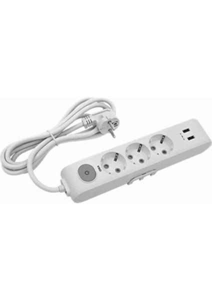 Üçlü 2 Usb'li Topraklı Kablolu Çocuk Korumalı 2 Metre (5V 2A) modelleri