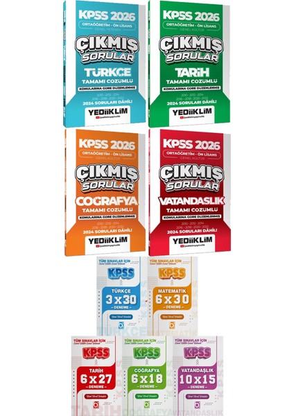 Ortaöğretim Ön Lisans Türkçe Tarih Coğrafya Vatandaşlık Çıkmış - 5 Ders 31 Deneme