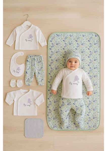 Hello Baby Interlock 10 Lu Yenidoğan Hastane Çıkışı %100 Pamuk