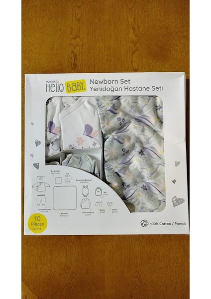 Hello Baby Interlock 10 Lu Yenidoğan Hastane Çıkışı %100 Pamuk modelleri