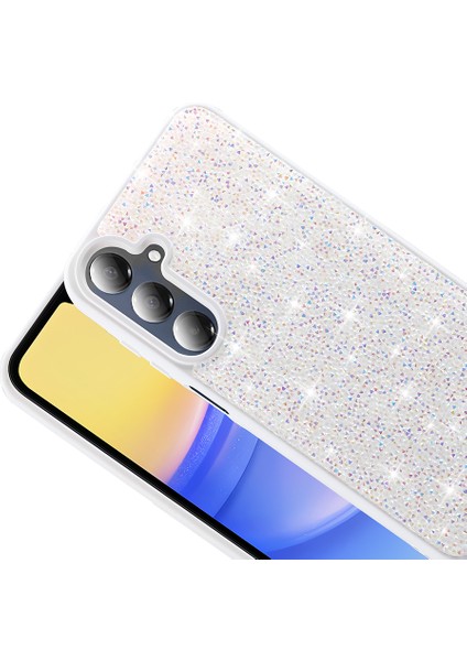 Galaxy A16 Kılıf Parlak Taşlı Tasarım Iksp Pırlanta Kapak - Gold