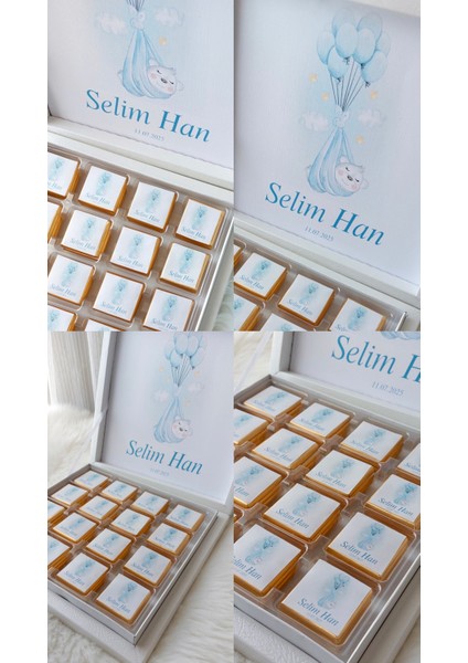 Kişiye Özel Doğum Günü Yeni Doğan Mevlid Çikolatası 48 Adet Madlen Çikolata fırsatları