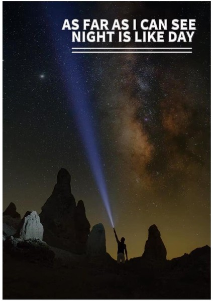 PS-8915 1000 Lümen XHP50 LED Şarjlı El ve Kamp Feneri Güçlü Su Geçirmez Outdoor Aydınlatma