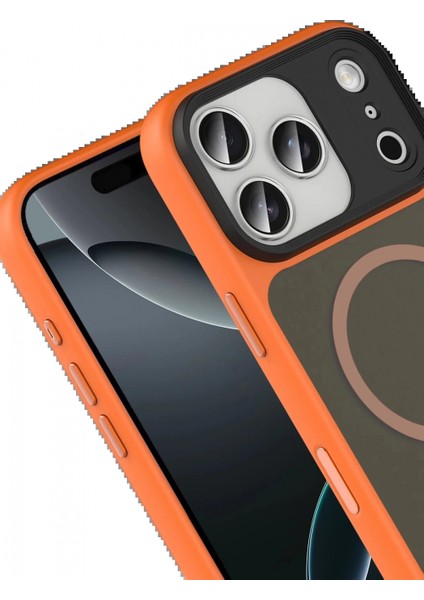 Apple iPhone 17 Pro Max Megane Magsafe Kapak - Turuncu fiyatları
