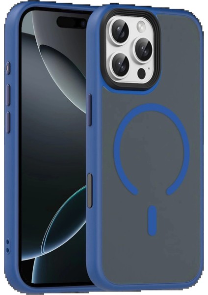 Apple iPhone 16 Pro Max Megane Magsafe Kapak - Lacivert