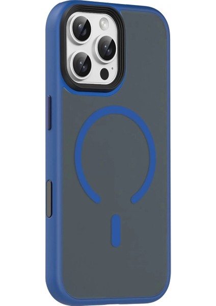 Apple iPhone 16 Pro Max Megane Magsafe Kapak - Lacivert modelleri