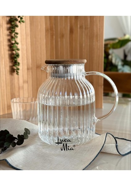 Vetro Akasya Kapaklı Cam Sürahi 1600ML