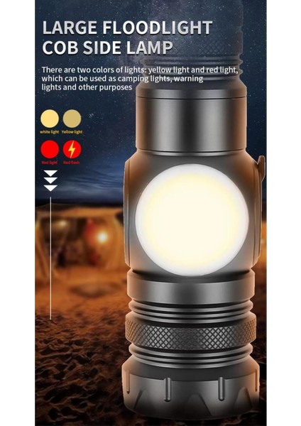 PS-8745 Profesyonel Zoomlu 30W 5000 Lümen Powerbank Mıknatıslı Avcı Kamp Tamirci Feneri 5.0 1 Değerlendirme