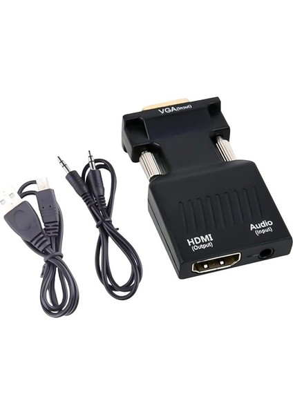 Powermaster PM-4276 Audio Çıkışlı VGA To HDMI Çeviciric Adaptör VGA Çıkışını HDMI Girişine Dönüştürücü Aparat modelleri