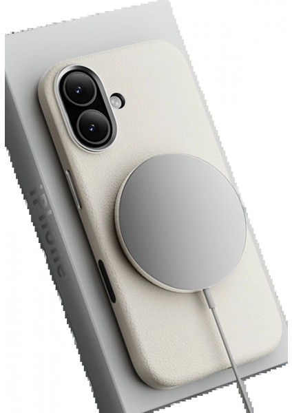 iPhone 17 Wonder Deri Magsafe Kapak - Beyaz modelleri