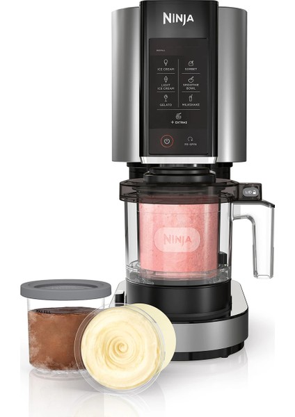 7si 1 Arada Dondurma Makinesi - Milkshake, Gelato, Bpa Içermez, Sorbe, Parçacıklı Karışım, Smoothie, Mükemmel Kıvam + Mutfak Tartısı