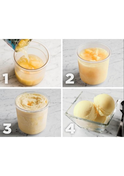 7si 1 Arada Dondurma Makinesi - Milkshake, Gelato, Bpa Içermez, Sorbe, Parçacıklı Karışım, Smoothie, Mükemmel Kıvam + Mutfak Tartısı