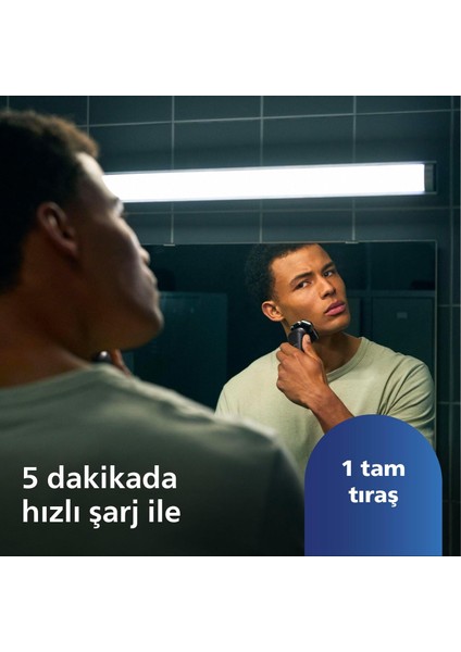 5000 Serisi Tıraş Makinesi, Sinekkaydı Tıraş, Skin Iq Teknolojisi, Islak ve Kuru Kullanım, Hassas Düzeltici Başlık + Onerous Lambader modelleri