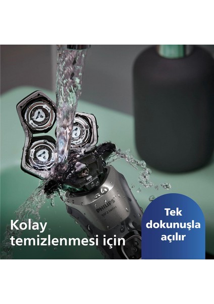 5000 Serisi Tıraş Makinesi, Sinekkaydı Tıraş, Skin Iq Teknolojisi, Islak ve Kuru Kullanım, Hassas Düzeltici Başlık + Onerous Lambader