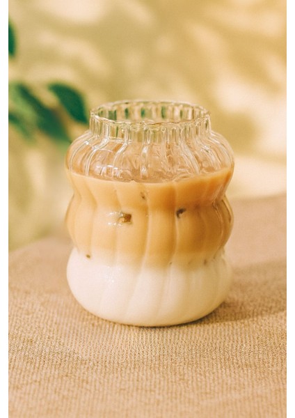 Dalgalı Şeffaf Cam Bardak Tekli – Kahve ve Içecek Sunum Bardağı