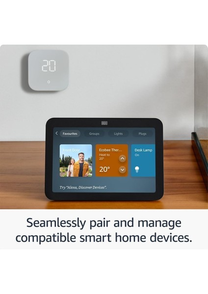 Echo Show 8 (Yeni Nesil) & Ring Video Kapı Zili Seti | Alexa & Akıllı Ev Asistanı & Görüntülü Zil fırsatları