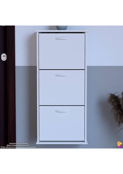 VARBİ Asma Kapı Önü 52 x115x26 cm’ lik 3 Düşer Kapak 6 Göz Bölmeli Ayakkabılık fırsatları