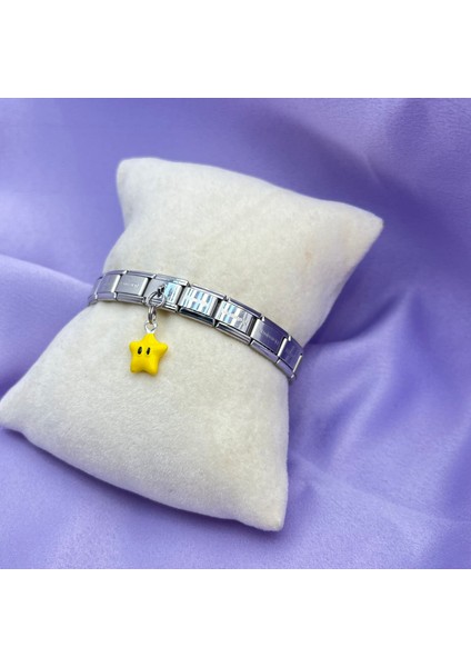 Çelik Italyan Charm Bileklik