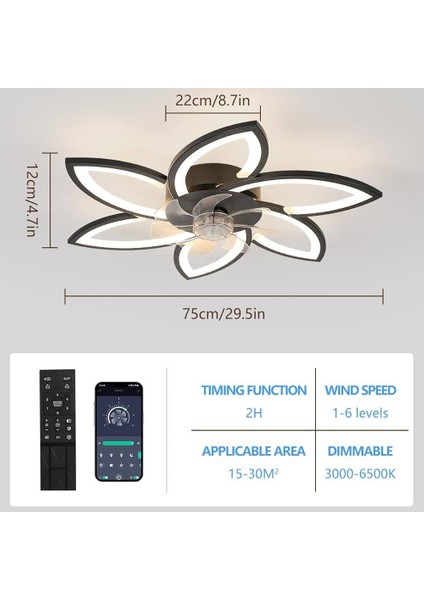 LED Işıklı Tavan Vantilatörü modelleri