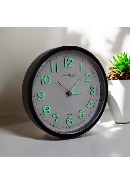 Fosforlu Siyah 22 cm Duvar Saati Karanlıkta Parlayan Fosforlu Küpe Zincirli Kolye Seti fiyatları