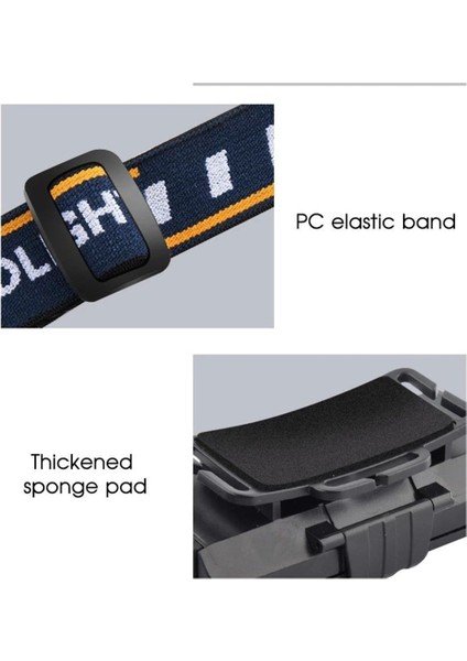 PS-888 Güçlü USB Şarj Edilebilir Profesyonel 8 Modlu 6000 Lümen 8 LED Su Geçirmez Kafa Lambası