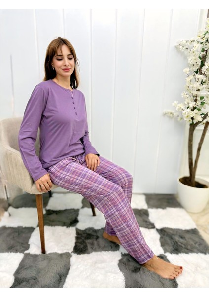 Yeni Ürün... Pamuklu Modal Rahat Kesim Yumuşacık Kumaştan Spor Kadın Püjama Takımı