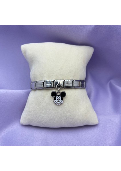Çelik Italyan Charm Bileklik