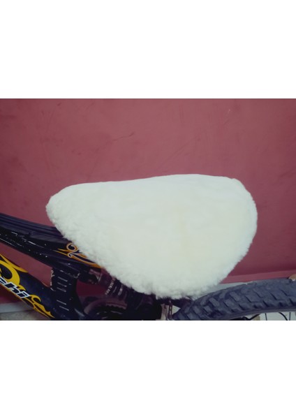 %100 Koyun Postu Bisiklet Motor Sele Kılıfı Ortopedik Koltuk Kılıfı 28X25 cm