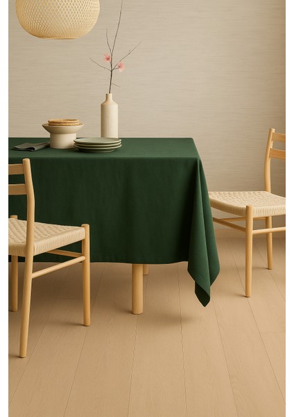 Premium | Keten Haki Masa Örtüsü 140 x 220 cm